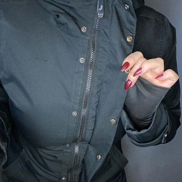 LOLË Black Rain Coat with Hood - Picture 5 of 11